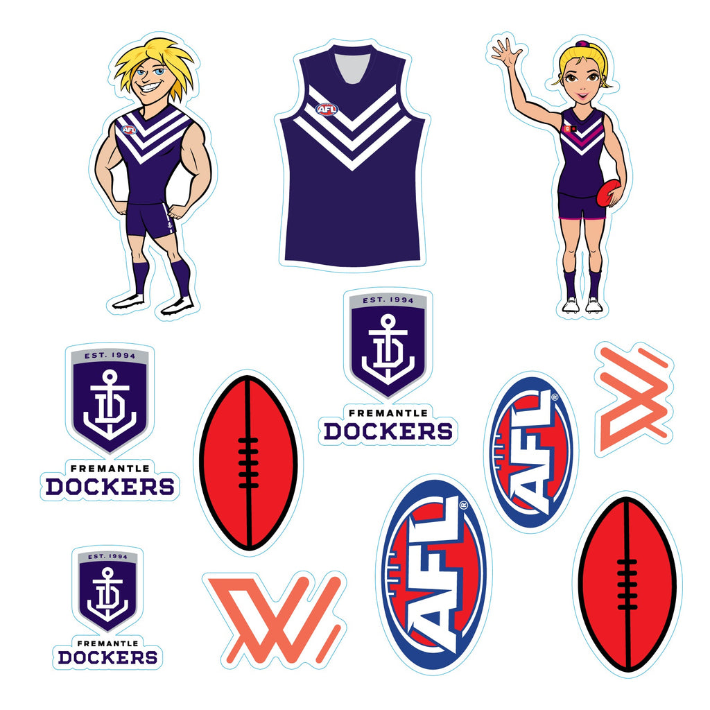 (20-PACK) AFL Licensed Individual Team Sticker Sheets - Choose Your Team!