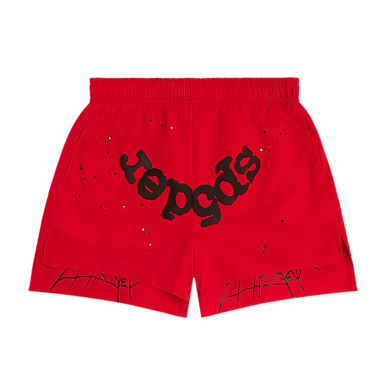 SP5DER OG WEB DOUBLE LAYER  RED SHORT