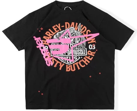 Sp5der Top Tees Sports Style  Black T-shirt