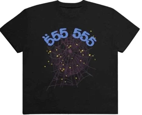 Sp5der 555 555 Printed Black -T-Shirt