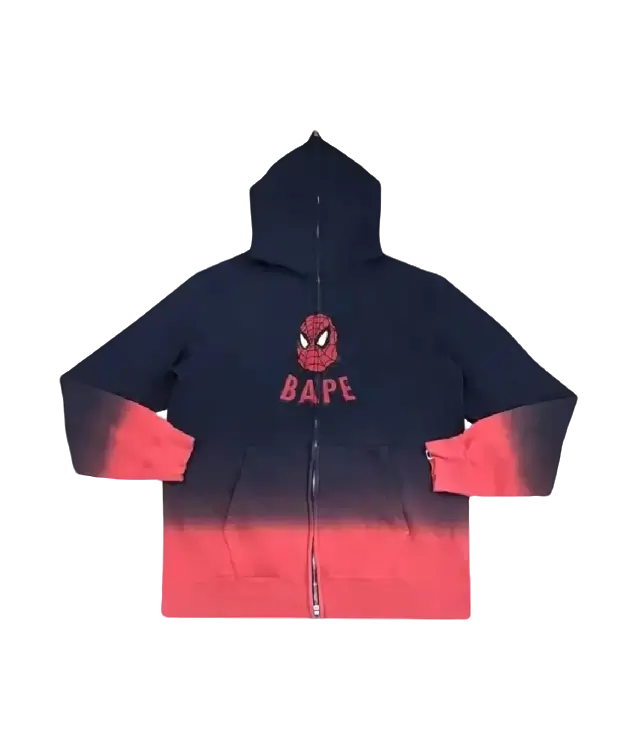 BAPE × Marvel Comics Sp5der Full Zip Navy/Red Hoodie