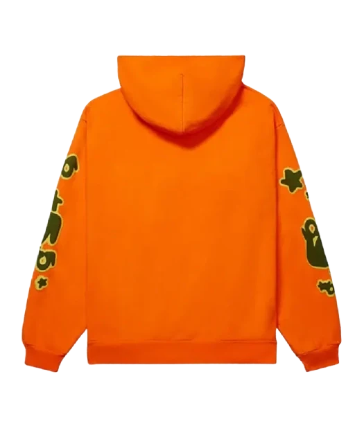 Sp5der Beluga Hoodie Sp5 Brown Orange Logo