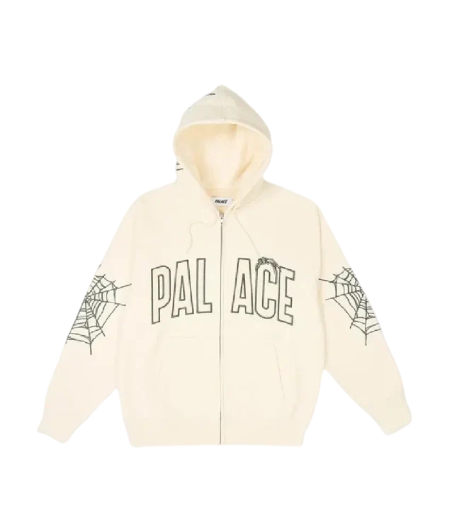 Palace Sp5der Zip Soft- White Hoodie